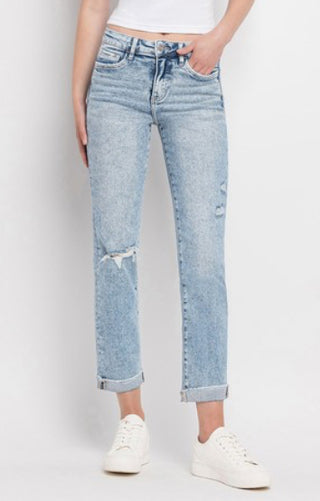 Lovervet High Rise Cropped Straight Jean