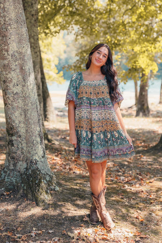 Boho Paisley Dress