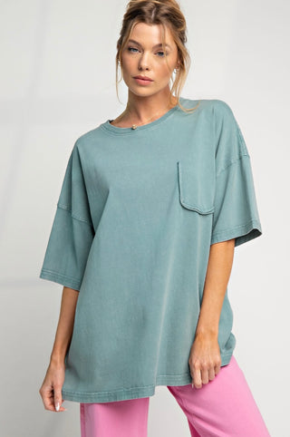 Mineral Washed Oversized Comfy Tee