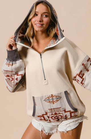 Aztec Mix Match Hoodie