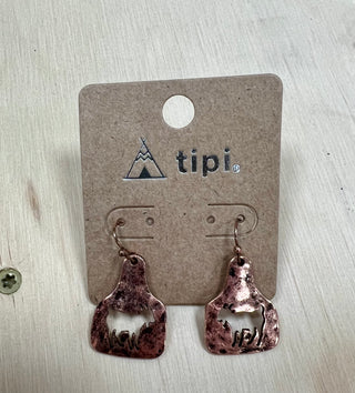 Cattle Tag Goat Earring