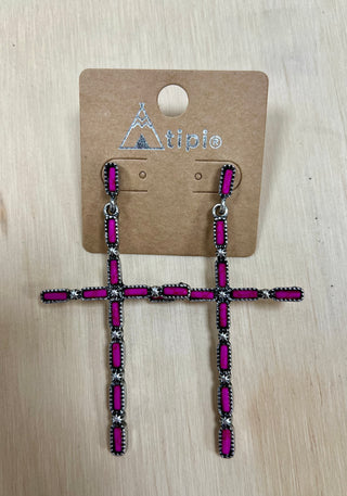 Concho Cross Earring