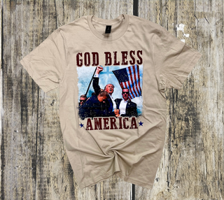 God Bless America Trump tee